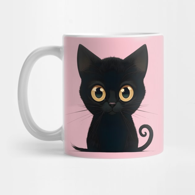 Domestic shorthair cat | Black cat design | Domestic lover by Broskan